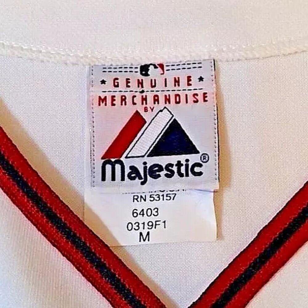 VTG Majestic 6403 Blank Washington Nationals Youth Jersey M White USA Made MLB - Picture 5 of 7